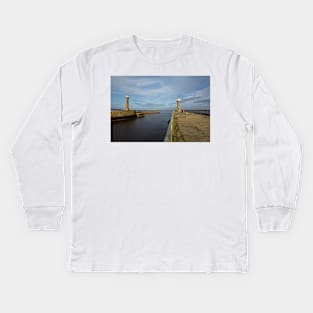 Whitby Piers Kids Long Sleeve T-Shirt